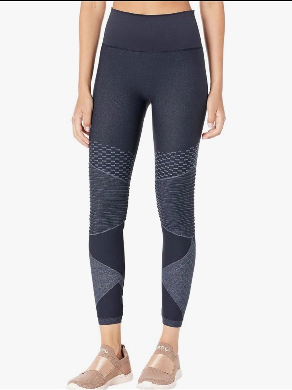SPANX Look At Me Now Seamless Moto Leggings, Geometric, Skinny, Workouts,Yoga, L